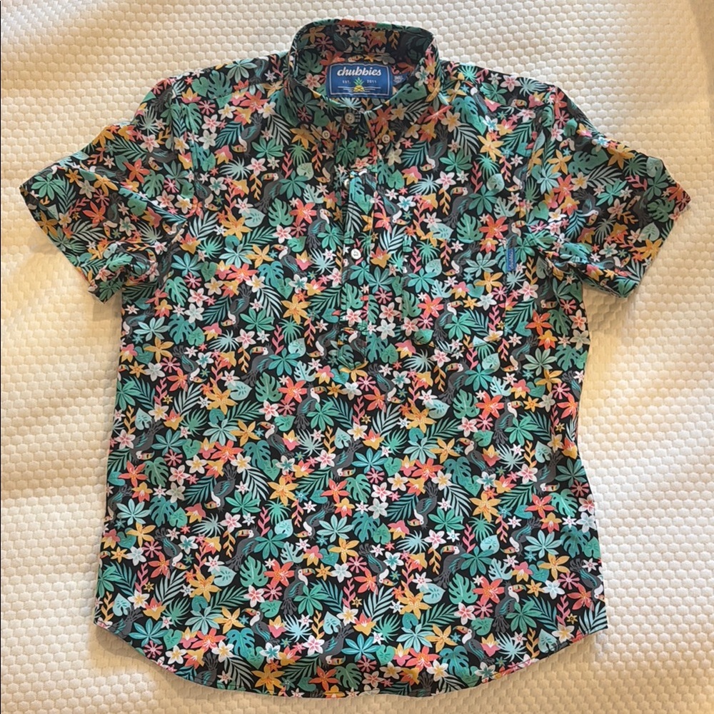 Chubbies Men's Floral Short Sleeve Shirt - Multicolor
